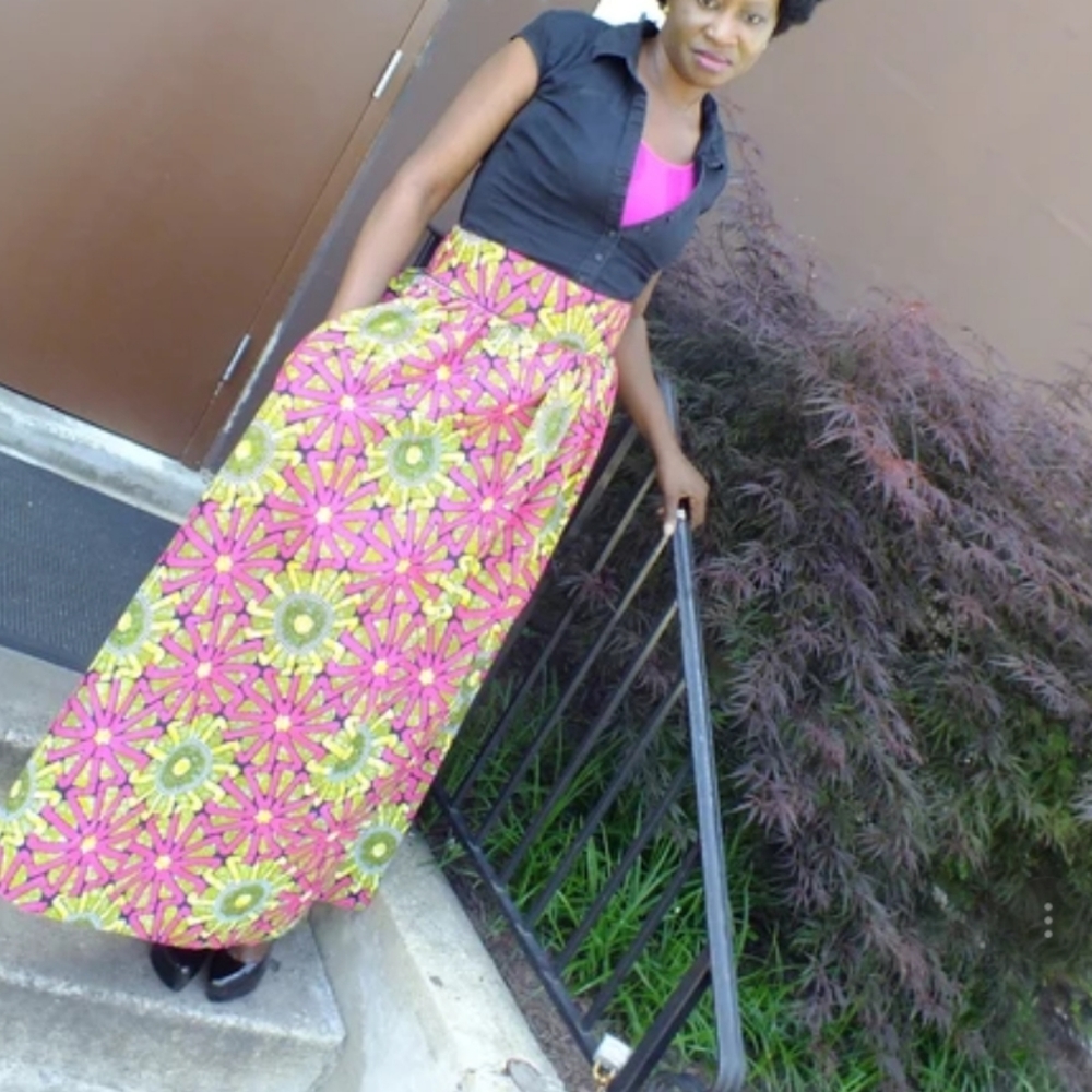 African Print Maxi Skirt